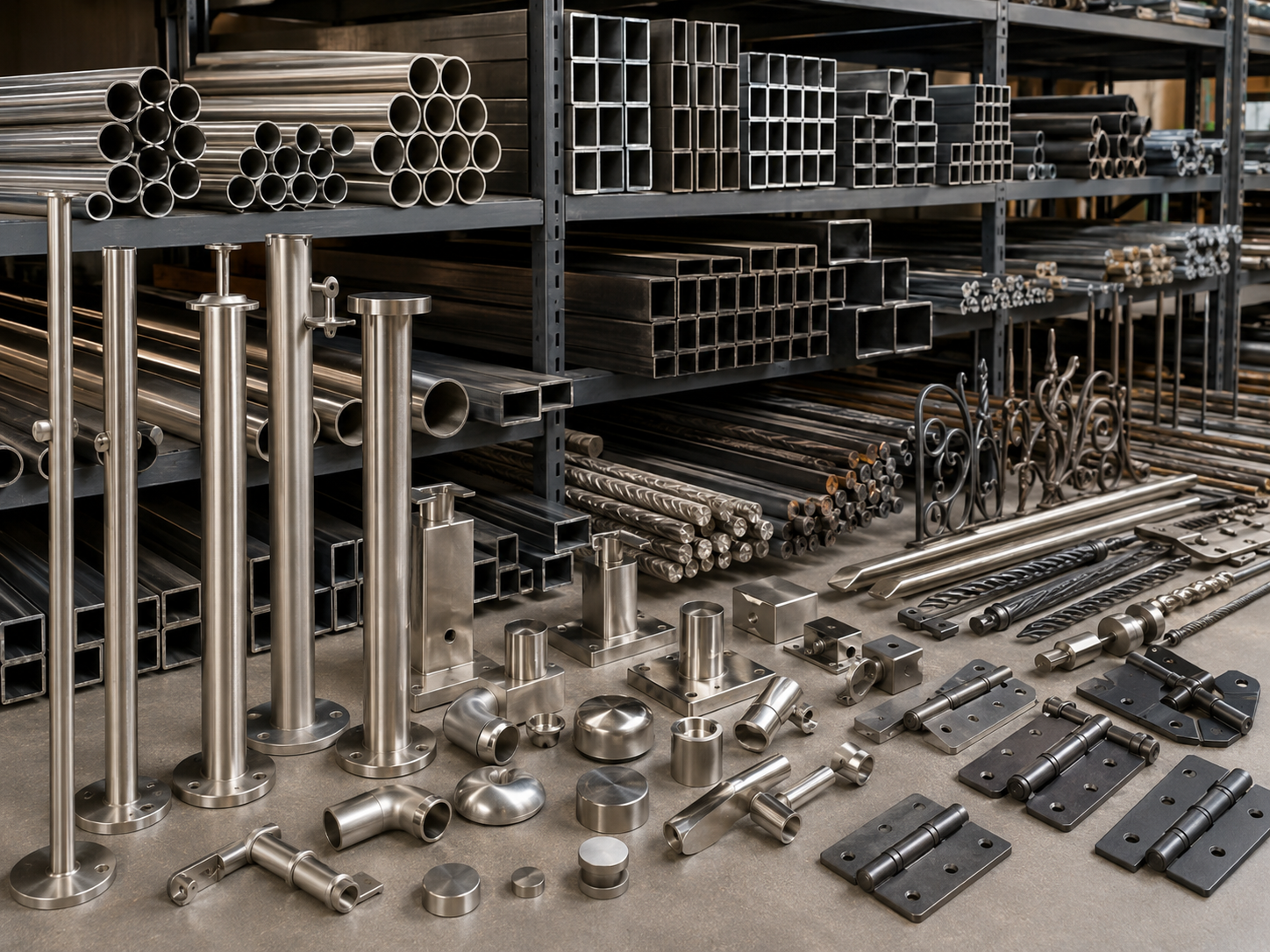 Metal sections and accessories for gates, doors and handrails supplied in Orile Lagos